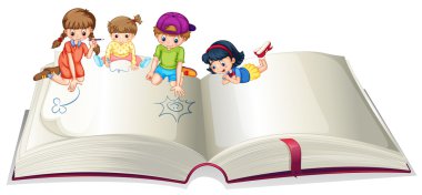 Çocuk Sanat kitap üzerinde karalamalar