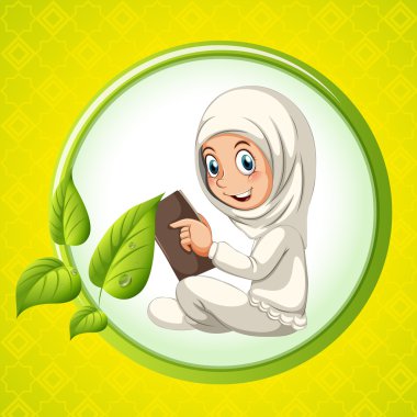 Müslüman kız okuma kitabı