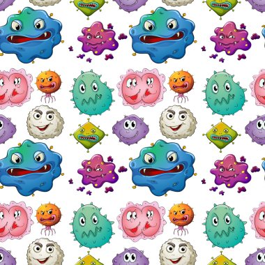 Canavar yüz ile sorunsuz bakteri