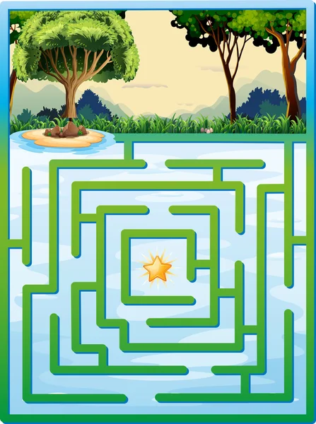 Maze game with nature background