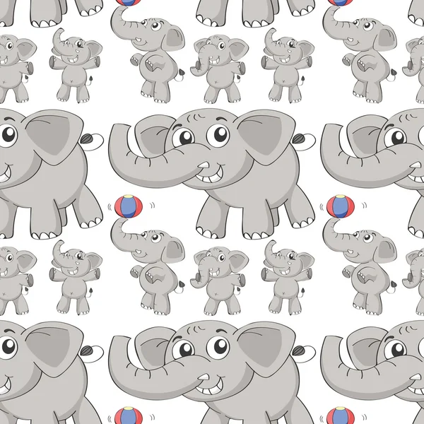 Poste diferente sin costura del elefante — Vector de stock