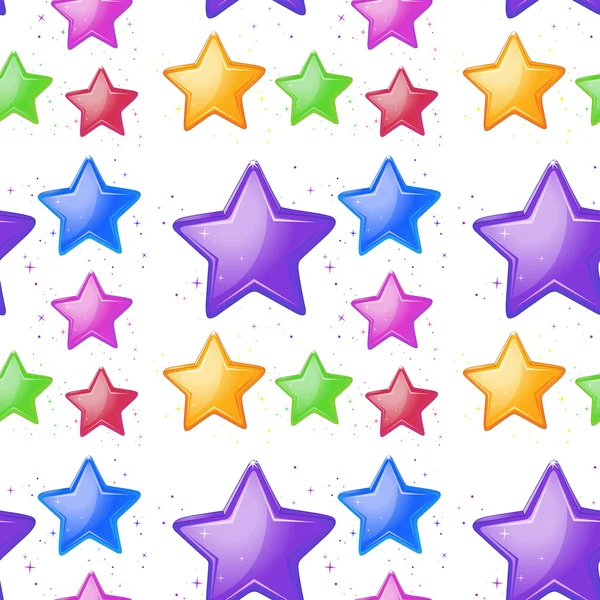 Diseño de fondo con estrellas sin costuras — Archivo Imágenes Vectoriales