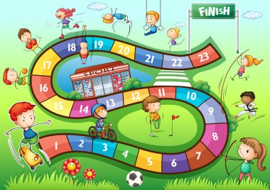 Spor tema şablonuyla boardgame