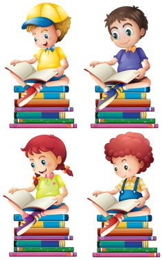 erkek ve kız kitap okuma