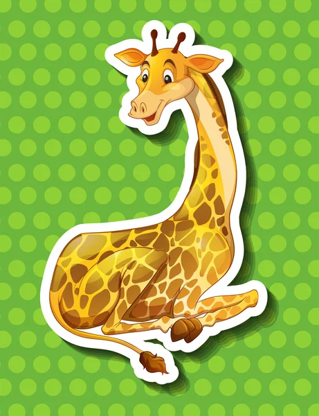 Lange nek giraffe zitten — Stockvector