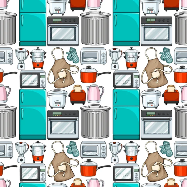 Mutfak eşyaları ile sorunsuz duvar kağıdı tasarımı