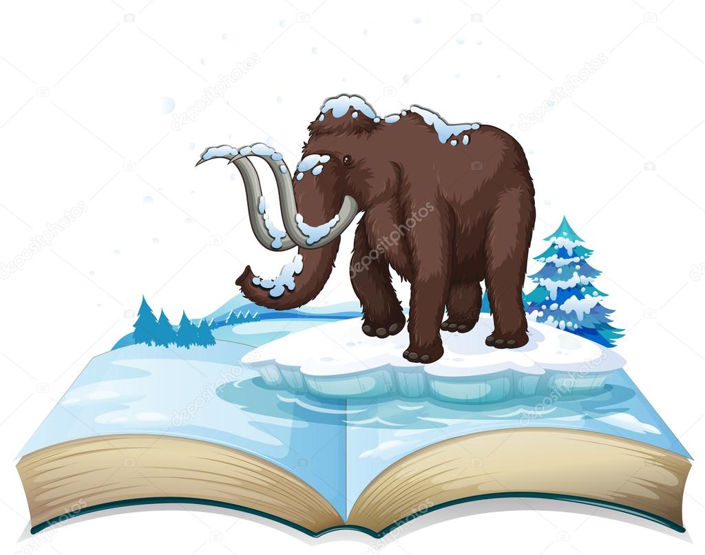 Book of mammoth on iceberg