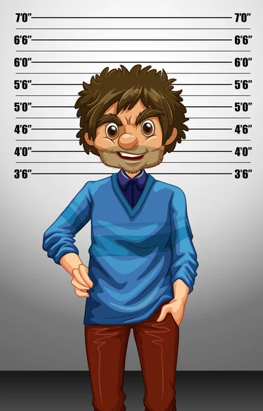 Muž s měřením výšky — Stockový vektor