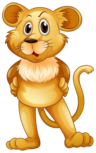 Cute lion baby standing — Stock Vector