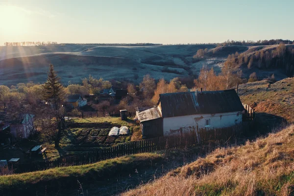 Vroege ochtend in Russische provincie. — Stockfoto