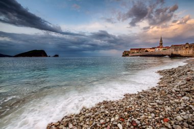 Budva old town in the morning.
