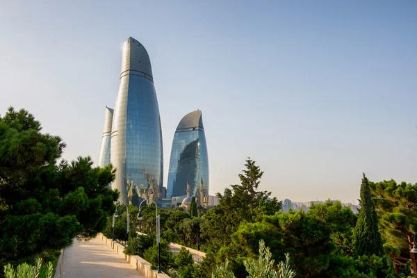 Vue sur la ville de Bakou — Photo