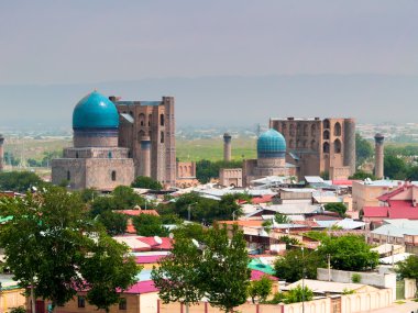 View from above to the Samarkand city clipart