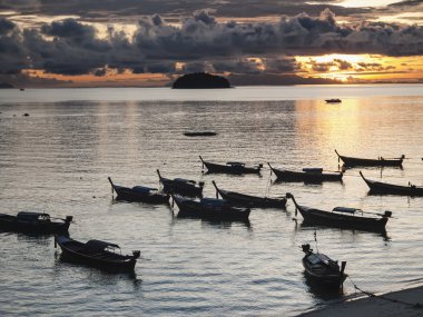 Wooden boats near the beach
