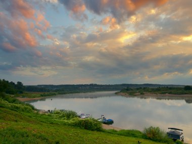 Summer sunrise on a river