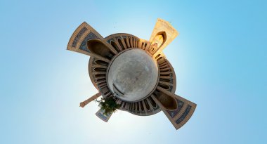 Mosque looks like planet.