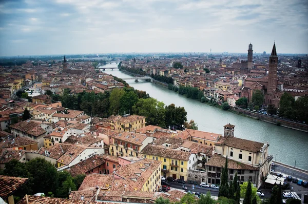 Verona town from above — Stok fotoğraf