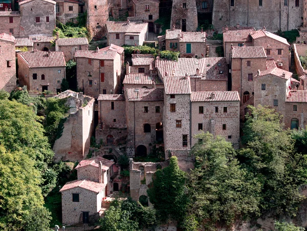 Medieval Sorano town — Zdjęcie stockowe