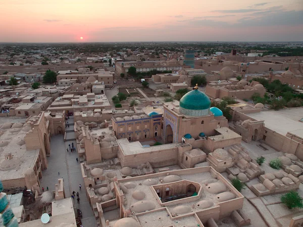 Aerial view to the Khiva town — Stok fotoğraf