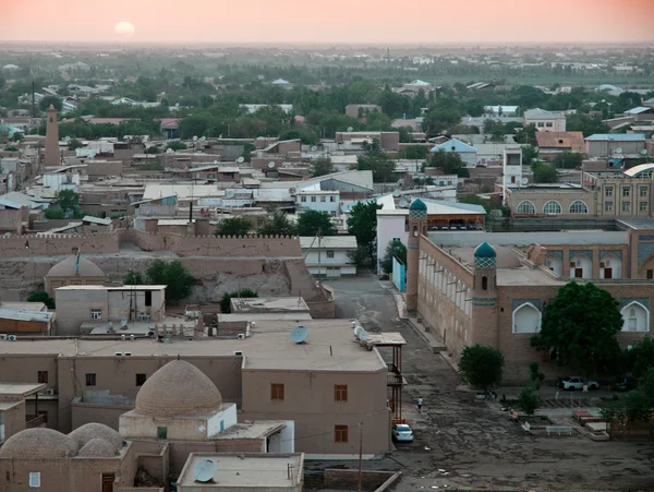 Aerial view to the Khiva town — Stok fotoğraf