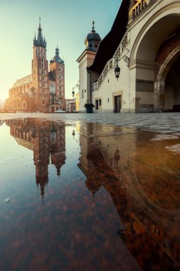 krakow şehrinde Pazar Meydanı
