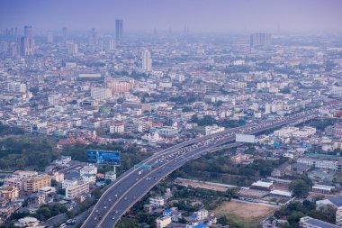 Bangkok ufuk çizgisinin Panorama manzarası