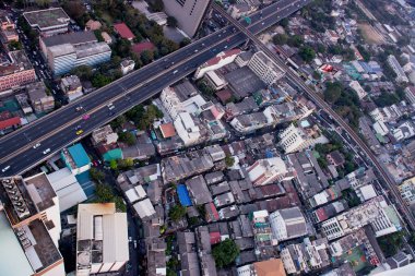 Bangkok ufuk çizgisinin Panorama manzarası