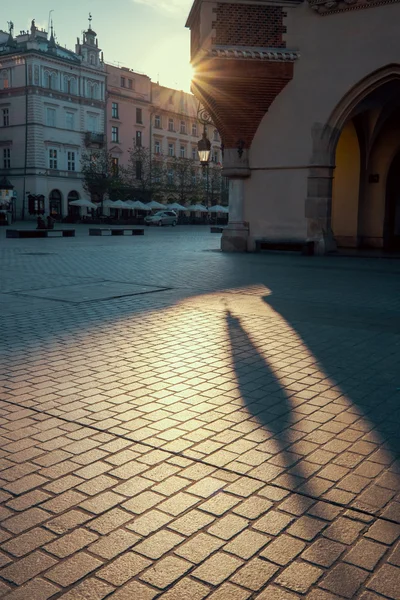 Plaza del Mercado en Cracovia — Foto de Stock