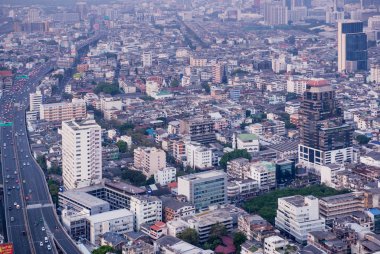 Bangkok ufuk çizgisinin Panorama manzarası