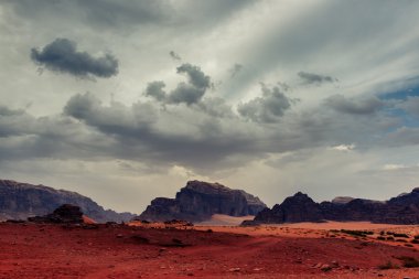 Wadi Rum Çöl fırtınasında