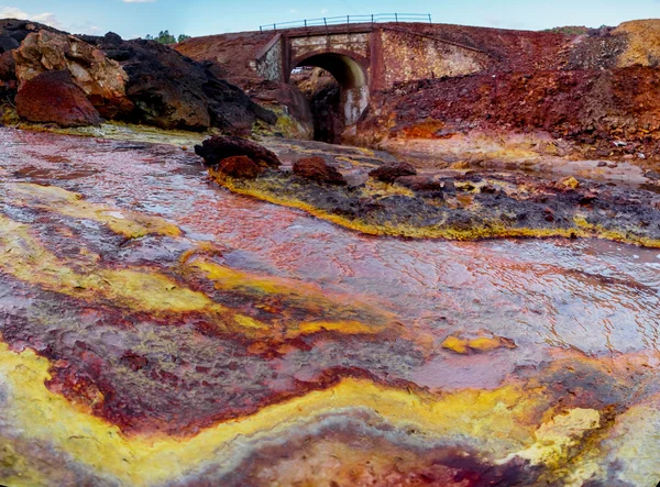 View of Rio Tinto - river. Spain. — Stock Photo, Image