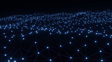 Parlak soyutlanmış ızgara arkaplanının 3d görüntüsü