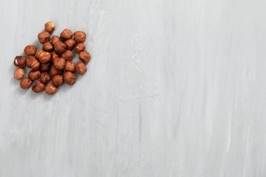 Gri beton arka planda bir grup çatlak, sağlıklı besin konsepti