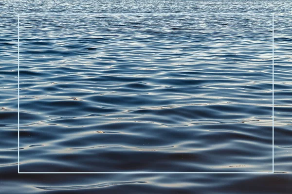 Fondo Superficie Agua Azul Desenfocado Enmarcado — Foto de Stock