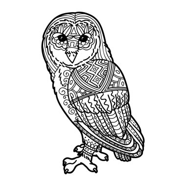 Şirin süslü baykuş.