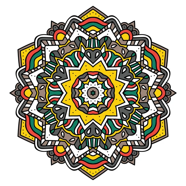 Ornate zentangle mandala. — Stock Vector