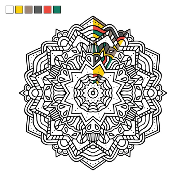 Ornamentisches Mandala. — Stockvektor