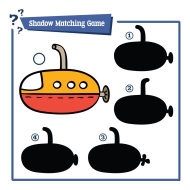 funny shadow educational kids game.  clipart