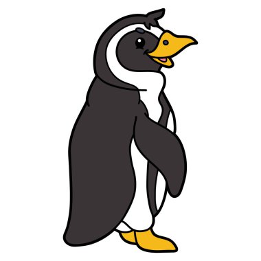 Sevimli çizgi hayvan karakter.