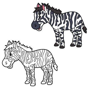 eğitici çocuk çizgi film boyama sayfası. 