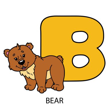 animal alphabet card.