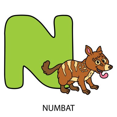 animal alphabet card.