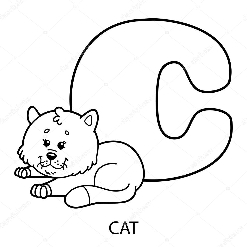 animal alphabet coloring page stock vector image by c boyusya 106895682