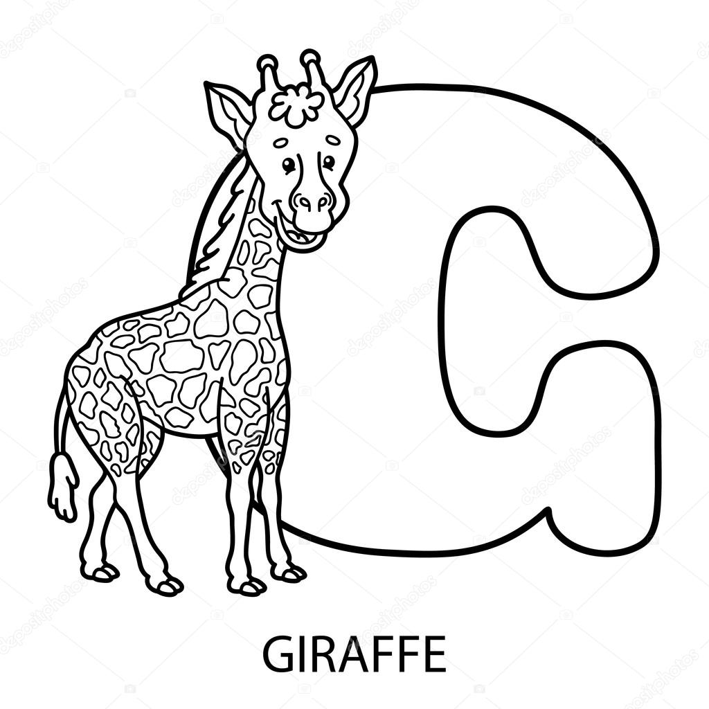 Dieren Alfabet Kleurplaat Stockvector Boyusya 106895914