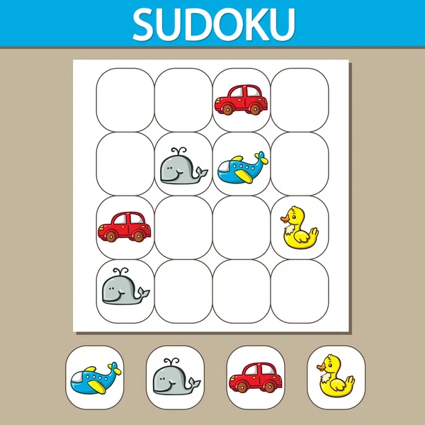 Sudoku puzzelspel. — Stockvector