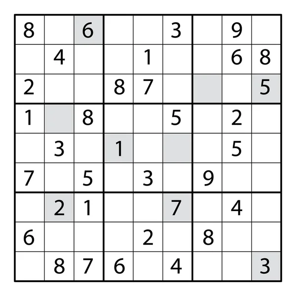 เกมปริศนา sudoku . — ภาพเวกเตอร์สต็อก