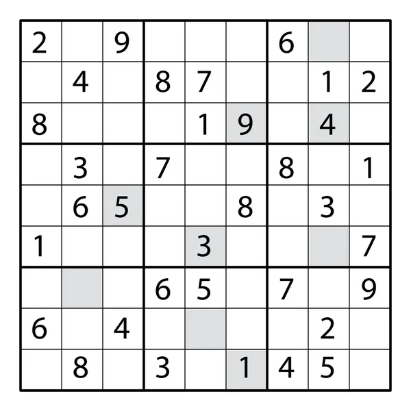 Sudoku puzzle hra. — Stockový vektor