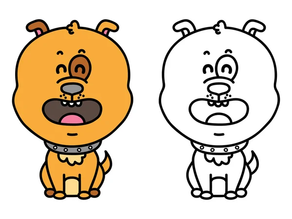 Divertido perro de dibujos animados . — Vector de stock