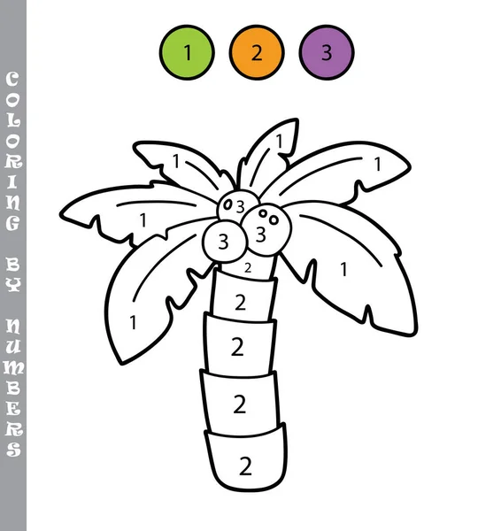 Divertido Para Colorear Por Números Para Colorear Juego Educativo Ilustración — Archivo Imágenes Vectoriales