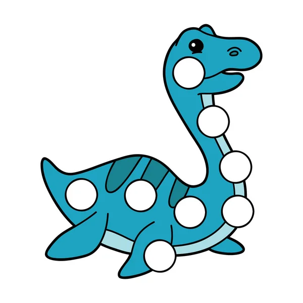 Juego Educativo Digital Vectorial Con Personaje Dinosaurio Dibujos Animados Para — Vector de stock